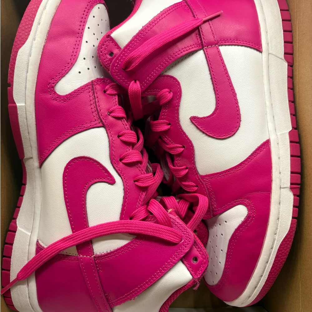 Nike Women's Hot Pink and White Sneakers
